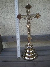 silbernes ✞ HAUSALTAR Standkreuz - Metall ✞ 25 cm hoch ✞ Kruzifix WEST. GERMANY