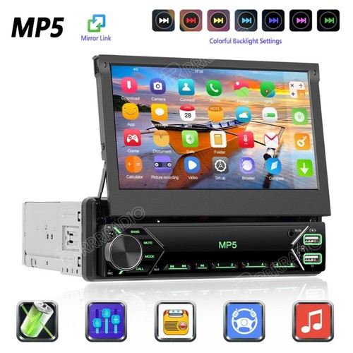1din flip autoradio touch - 1din, 7"