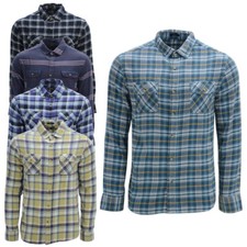 Herren Karohemden Massive Slim Fit Leger Weich Flanell Holzfäller Büro Oberteile