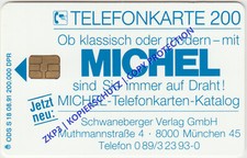 D 1991 | S 18 | Michel Telefonkarten-Katalog | SAFE Schwäbische Albumfabrik