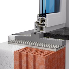 ELHARE Warme Fensterbank - Beidseitig Profil -  Dämmung Styrodur XPS -SALAMANDER