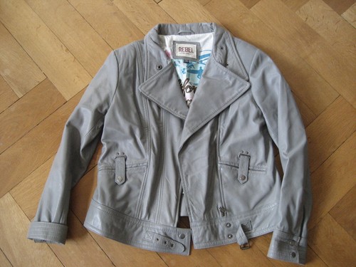 Lederjacke grau rebel - 42,