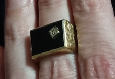 Herren Siegelring Gold 585 mit Edelstein und Onyx