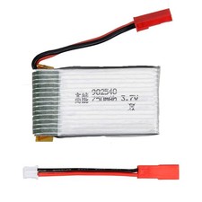 LiPo Akku 3.7V 750mAh JST-BEC+Molex Syma S107 S109 S111 S800 X300 X400 X500 u.m