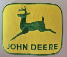 JOHN DEERE gelb grün gestickter Patch Aufnäher Bügelbild Flicken Applikation