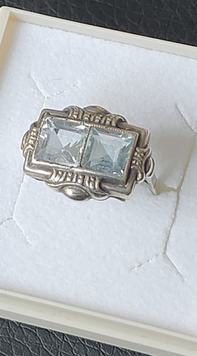 Art deco silberring - art,