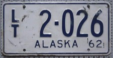 Alaska Nummernschild USA Auto