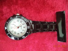 Schwesternuhr schwarz Metall Anhängeuhr NEU Krankenschwester Sanitäter Pfleger