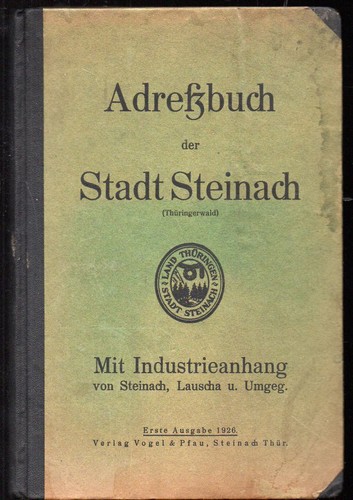 Adreßbuch der stadt steinach - der,