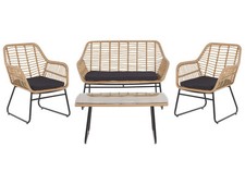 Gartenset natürlich Tisch mit