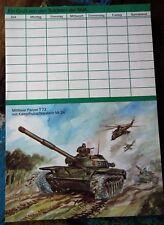 NVA - Stundenplan  Panzer + Jagdflugzeug Militär Nationale Volksarmee DDR