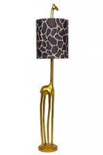 Stehleuchte Stoff Gold Braun