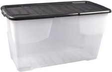 Strata Aufbewahrungsbox Box Kunststoff Kiste 5 x 65 Liter stapelbar Deckel