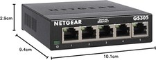 Netgear GS305-300PES 5-Port Gigabit Switch (fanless design, easy plug and play