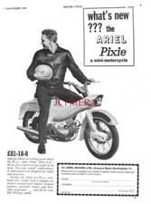 ARIEL Pixie Mini Motorrad Moped Anzeige Oldtimer Original 1963 Print Ad 694/53