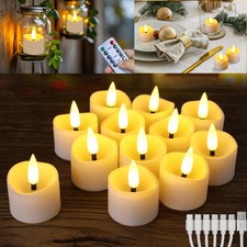 6pcs Elektrische LED Teelichter Künstliche LED Kerzen mit Timer Fernbedienung