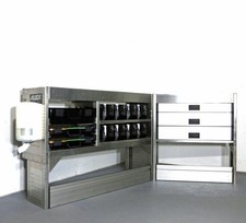 FES GmbH gebrauchte ALUCA Fahrzeugeinrichtung Regalsystem T-Boxx Koffer Custo...