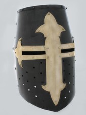 Topf Helm Ritterhelm Rüstung Larp Kreuzritter Malteser Ritter Mittelalter R97K