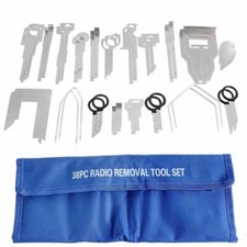 38x Universal KFZ Autoradio Ausbau Werkzeug Set Entriegelung für Radio Demontage