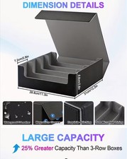 Magnetische Kunstleder-Aufbewahrungsbox - Fährt 3000+ Pokemon Karten- Kompakt