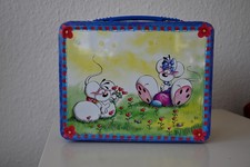 Vintage / verliebter Diddl / Blech-Koffer / 22x17x10cm