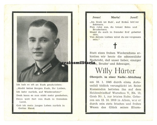 Orig sterbebild nachrichten - orig.,