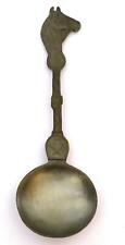 Alter Löffel aus Zinn * Zinnlöffel * Pferdekopf und Halfter * Pferd