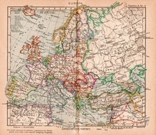 Europa +Übersichtskarte von 1943+ Großdeutsches Reich, 2.Weltkrieg, Ostfront