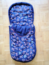 Teutonia Fußsack für Kinderwagen blau gemustert