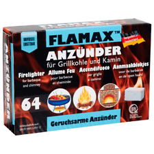 64 - 640 Flamax Anzündwürfel Geruchsarmer BBQ Grillkohle-und Kaminanzünder