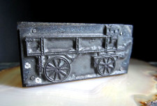 Antiker Druckstock Klischee Holz 19. Jh  Oldtimer 6x3x2,2 cm   7