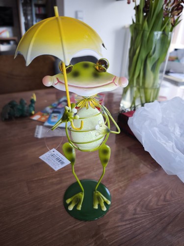 Toller deko frosch aus metall - toller,