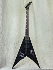 Jackson King V KV KVXT Flying V Schwarz EMG 81 85 Kluson Locking Tuner