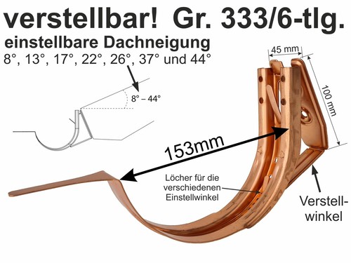 Kupfer stirnbretthalter für - kupfer,