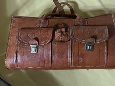 „LUX“ Weekender-Reisetasche, braunes festes Leder