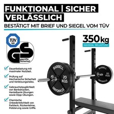 ATLETICA B3 Hantelbank klappbar Langhantel Ablage J-Hooks 30% stabiler Profi
