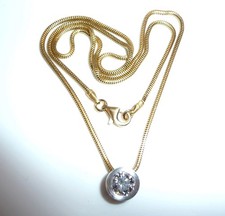 CHRIST Anhänger 1,01 ct. 750 Gold + Schlangen-Kette Einkaräter 1,01 ist gepunzt