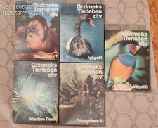 Grzimeks Tierleben dtv, 5 Bände, Vögel 1, 3, Säugetiere 1, 4, niedere Tiere
