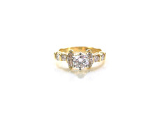 kleiner, eleganter Damenring - mit Brillanten von ca. 1,00ct - 585er Gold 14K