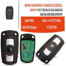 Funkschlüssel Autoschlüssel 868MHz 3Tasten Smartkey für BMW 1er 3er 5er X3 X5 Z4