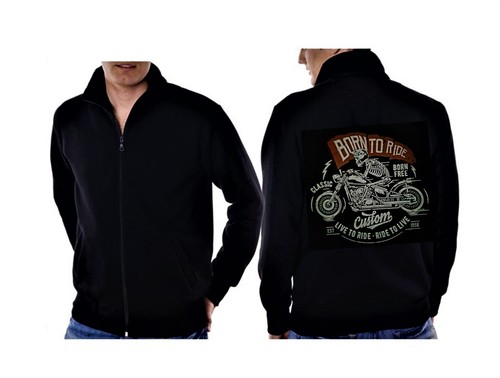 Sweatshirtjacke schwarz biker - sweatshirtjacke,