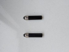 Melano Twisted 2 Aufsätze Edelstahl silber Zylinder onyx 5 x 20mm (für Ohrringe)