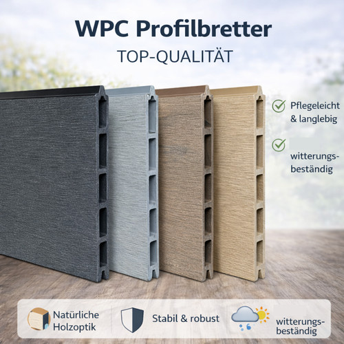 Wpc sichtschutz einzelprofil - sichtschutz,