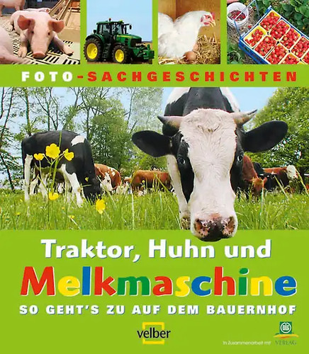 Traktor huhn und - und, melkmaschine