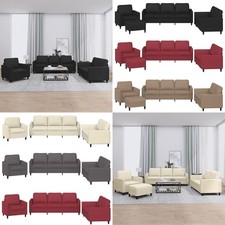 3-tlg. Sofagarnitur Stoff Sofa