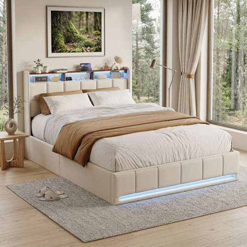 Led polsterbett doppelbett - led,