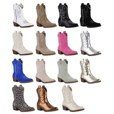 Damen Stiefeletten Cowboy