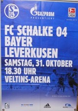 Schalke vs. Bayer 04 Leverkusen Poster Plakat Spielankündigung 31.10.2009 FP31