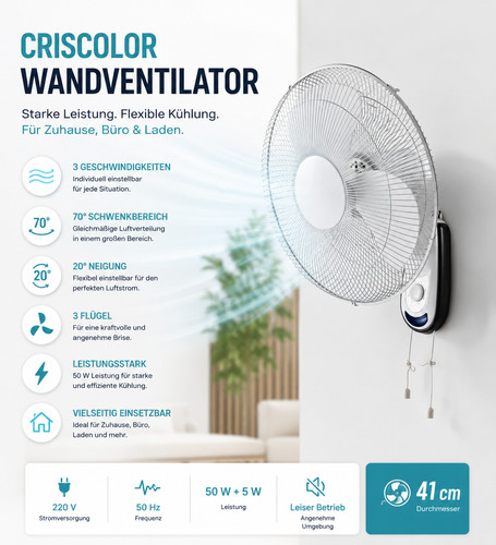 Criscolor wandventilator cm - 41,