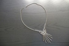 Collier Halskette Strass mit Gehänge edel Brautschmuck Rokoko Modeschmuck edel